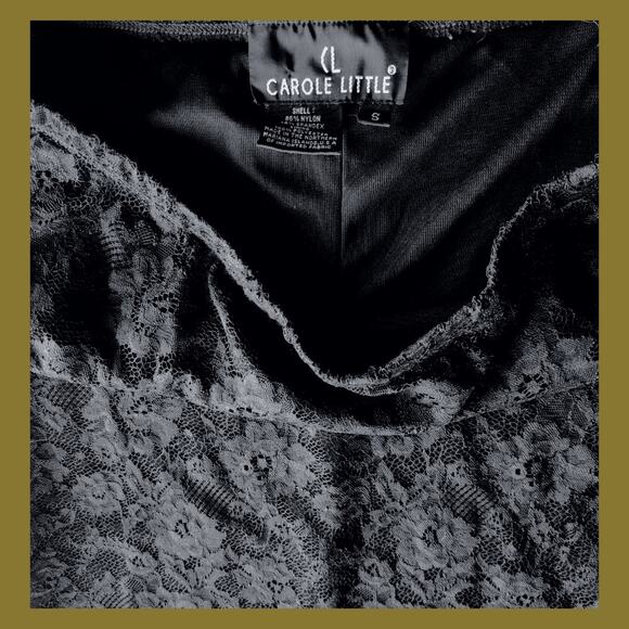 Vintage 1990s Long Black Lace Maxi Skirt with Lining from Carol Little, Size S - Picture 4 of 6